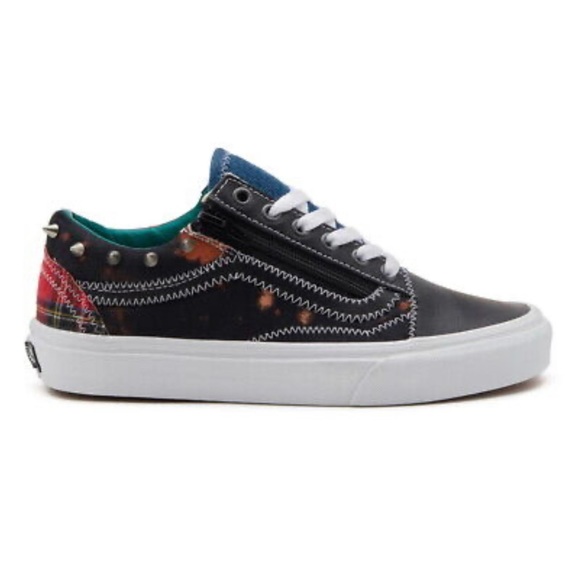 Vans Other - VANS Zip Up Shoes Old Skool Tartan Daze Punk Skate Spiked Plaid M 8.5 W 10 NEW